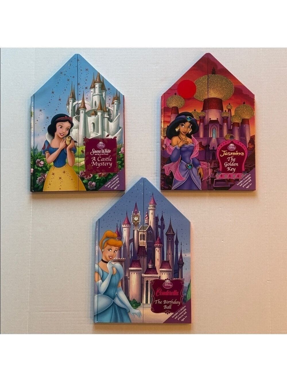 Disney Princesses Books Cinderella Snow White Rapunzel Colorful Princess Stories